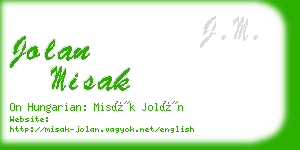 jolan misak business card